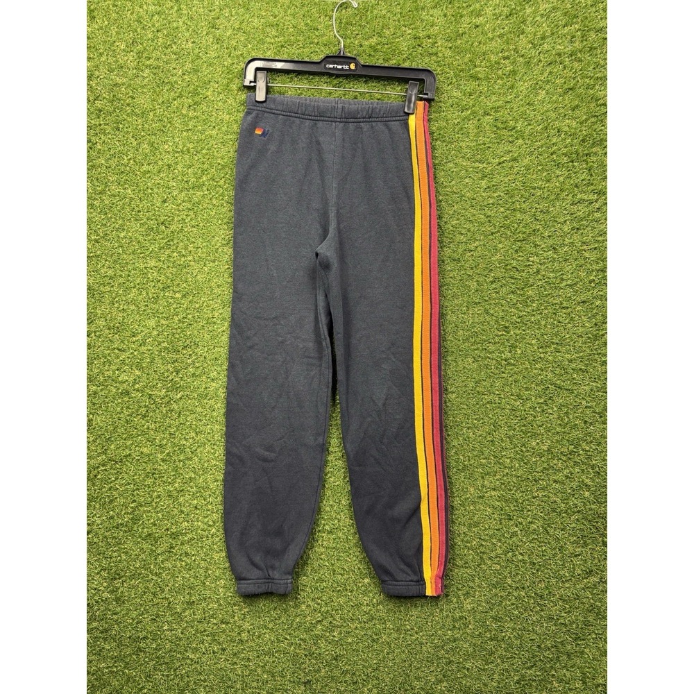 Aviator Nation Kids Black Jogger Pants Girls 14 Tapered Leg Pockets Drawstring